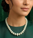 Graduated Rondelle Faceted  Crystal Glass Necklace