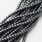 1 String Hematite Beads Tyre Black 4x4mm