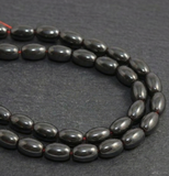 1 String Hematite Beads Oval Black 5x4mm