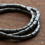 1 String Hematite Beads Tube Black 5x2.5mm