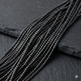 1 String Hematite Beads Tyre Black 4x2.5mm