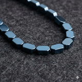 1 String Hematite Beads Black 6x4mm