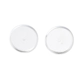 10 Pcs Brass Ear Studs Settings Silver Color Plated Tray 12mm