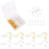 1 Set Earring Hooks, with Plastic Earring Ear Nuts, Earrings Backs, Mixed Color, 7.4x7.2x1.7cm
