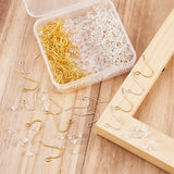 1 Set Earring Hooks, with Plastic Earring Ear Nuts, Earrings Backs, Mixed Color, 7.4x7.2x1.7cm