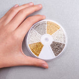 1 Box Iron Screw Eye Pin For Half Drilled Beads, Mixed Color