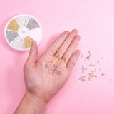 1 Box Iron Screw Eye Pin For Half Drilled Beads, Mixed Color