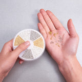 1 Box Iron Screw Eye Pin For Half Drilled Beads, Mixed Color