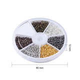 1 Set Screw Eye Pin Peg Bails For Half Drilled Beads Mixed Color Kit