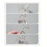 1 Set Screw Eye Pin Peg Bails For Half Drilled Beads Mixed Color Kit