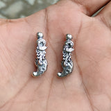 10 Pcs German Silver Kolhapuri beads Silver 29x10 mm