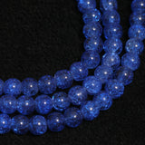 10 Strings, 8mm Crackle Glass Beads Combo