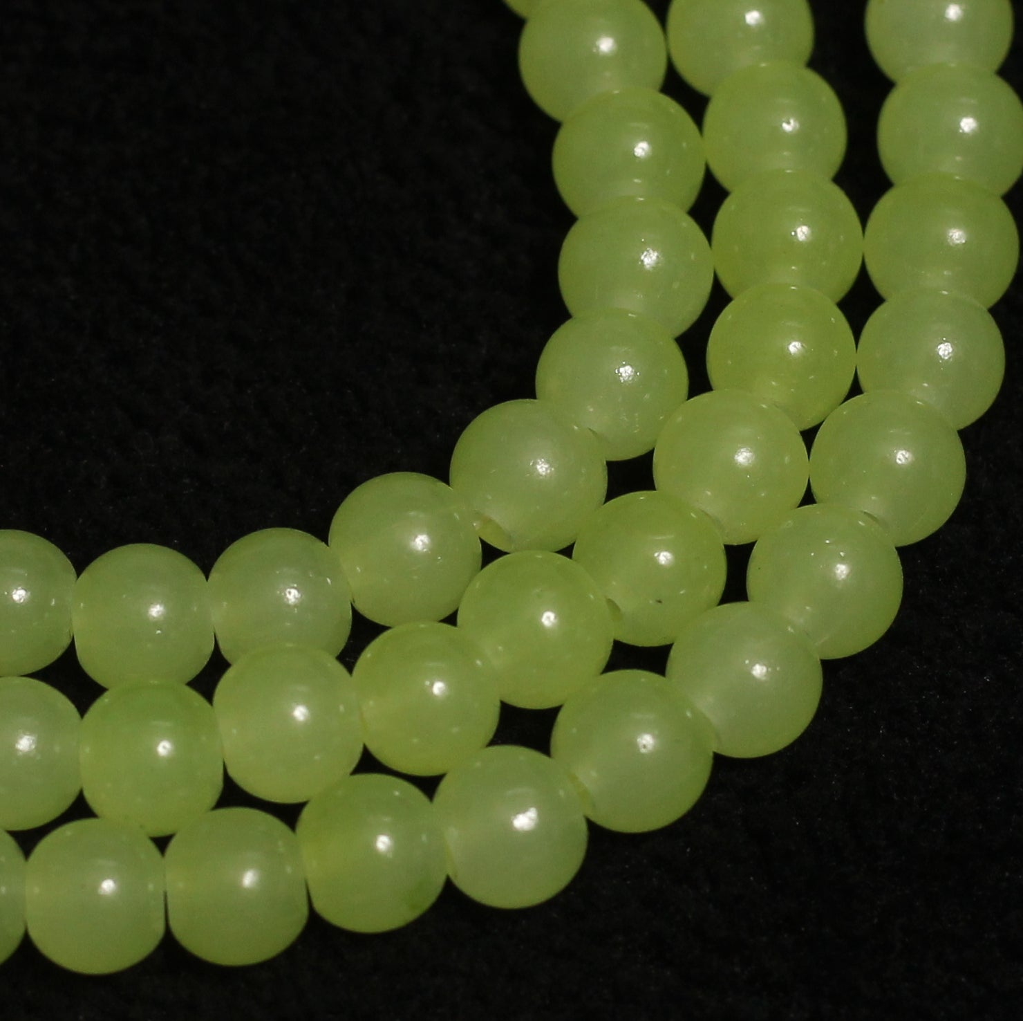 8mm Example 8mm 15 Inch Plain Glass Beads Round Strings