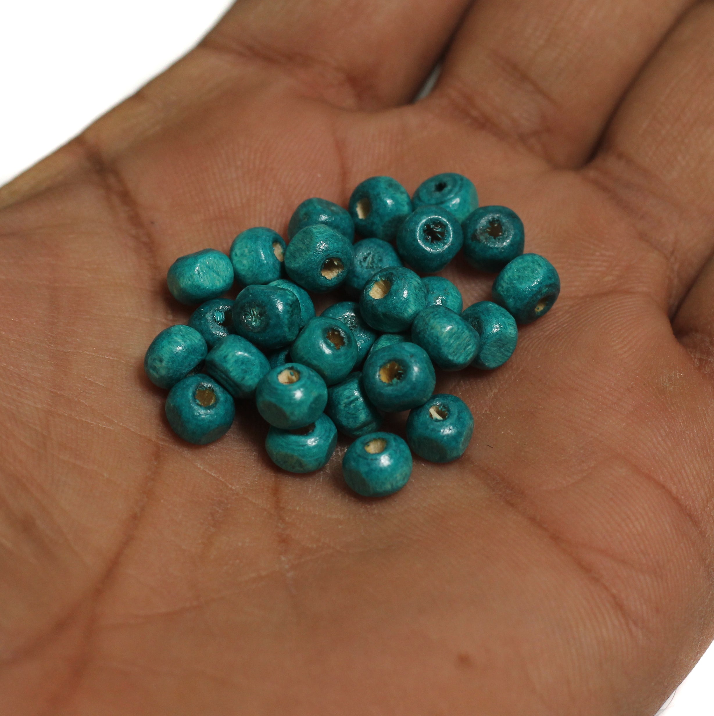 200 Pcs, 5x7mm Colored Wooden Beads Round – beadsnfashion