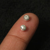 92.5 Sterling Silver 4mm Brushed Beads