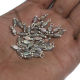 240 Pcs, 5mm Glass Loreal Beads  Silver Plated