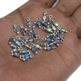 240 Pcs, 5mm Glass Loreal Beads  Silver Plated