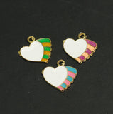 2 Cm Heart Charms Assorted Color