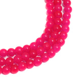 8mm 15 Inch Plain Glass Beads Round Strings