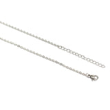 10 Pcs 17 Inch, Steel Flat Link Neck Chain 3x2mm Link Size