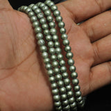 1 String Disco Beads Round Green 6 mm