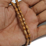 50+ Wooden Oval Beads Brown 7x5mm