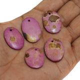 20 Pcs Flat Oval Bone Pendants 28x19mm