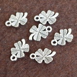 15x10mm Flower German Silver Charms