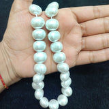 1 String 12x15mm Shell Pearls Oval Beads