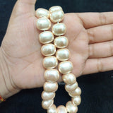 1 String 12x15mm Shell Pearls Oval Beads