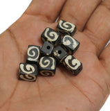 50 Pcs Bone Beads 12x9mm Cube