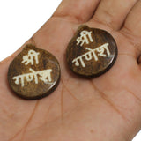 10 Pcs Flat Round Bone Beads 28x6mm