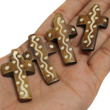 10 Pcs Cross Bone Pendants 52x21mm