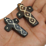 10 Pcs Cross Bone Pendants 57x11mm