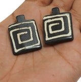 10 Pcs Square Bone Beads 29x23mm