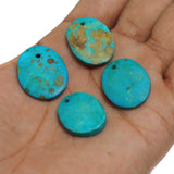 20 Pcs Flat Oval Bone Pendants 27x21mm