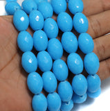 17x12 mm Faceted Glass Oval Beads