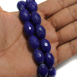 17x12 mm Faceted Glass Oval Beads