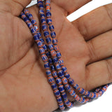 Chevron Designer Oval Beads Size 6x5 mm, Pack Of 2 StringS