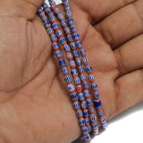 Chevron Designer Oval Beads Size 5x4 mm, Pack Of 2 String