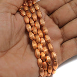 1 String Acrylic Oval Liner Beads Copper 11x5mm