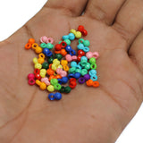 50 Gms, 7x4mm Multicolor Acrylic Latkan Beads