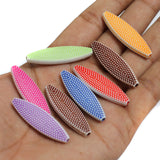 100 gm, 40x12mm Multi Color Acrylic Flat Oval Beads Assorted