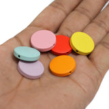 24 Pcs Assorted Wooden Disc Beads 18x3mm