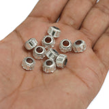 20 Pcs Silver Spacer Pandora Beads With Mirrors 12mm