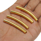 10 Pcs Golden Bend Pipes 2 Inch, 5mm