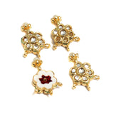 4 Pcs Kundan Spacer Connectors Golden 30x20mm