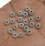 50Gm German Silver Chakri Beads 7x3mm