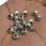 50Gm German Silver Beads 5x7mm