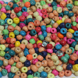 100Gm Glass Seed Beads Opaque Multicolor 6`0